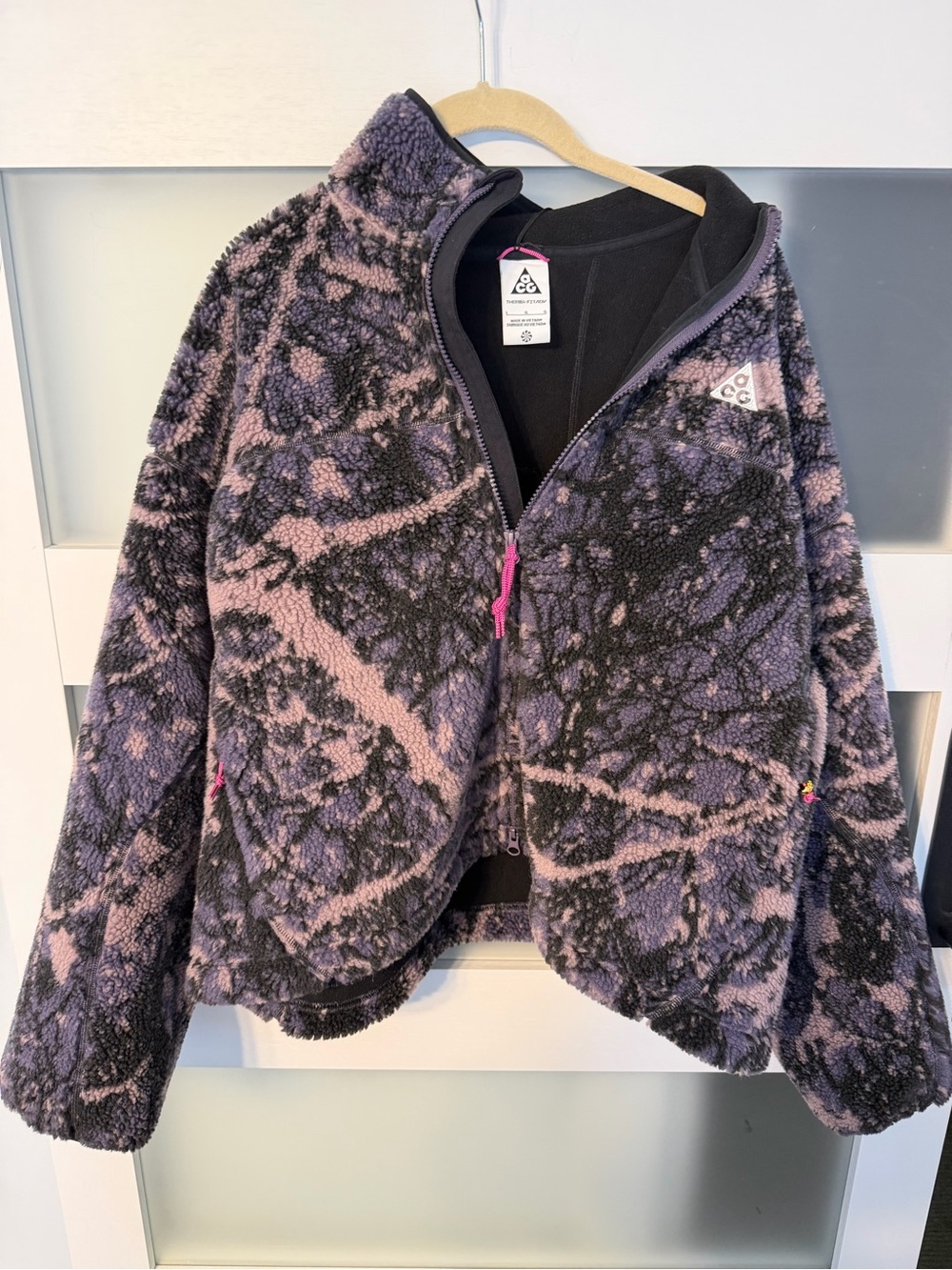 Nike ACG Purple Tie-Dye Sherpa Jacket